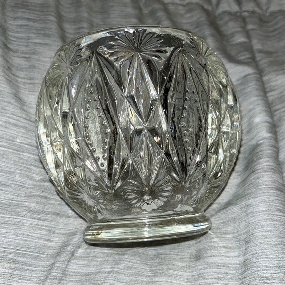 Vintage Avon Starburst Diamond-Cut Heavy Clear Crystal Candle Holder/Candy Dish - Picture 10 of 11